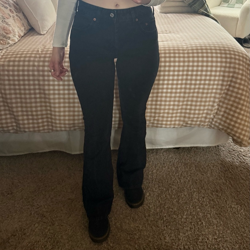 Abercrombie Curve Love Mid Rise Bootcut Jean